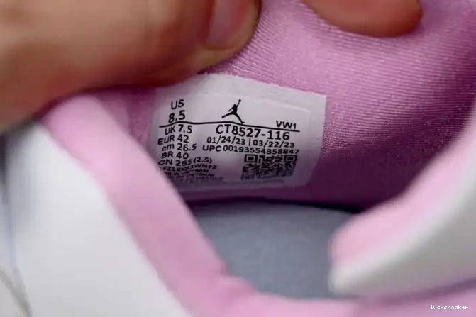 Cheap LUCY Jordan 4 White Retro CT8527-116 Pink 0615